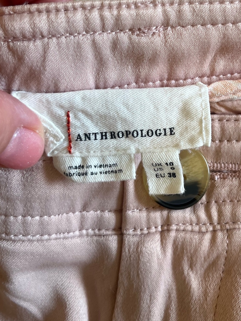 Anthropologie Wide-Leg Cargo Pants - Blush Pink - Picture 7 of 7